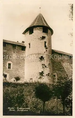 AK / Ansichtskarte Murten_Morat Festungsmauer  Murten Morat