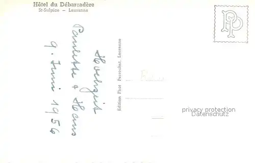 AK / Ansichtskarte St_Sulpice_VD Hotel du Debarcadere St_Sulpice_VD