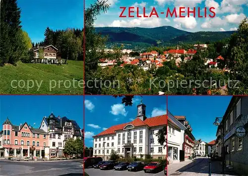 AK / Ansichtskarte Zella Mehlis Berghuette Schneidersgrund Rathaus Louis Anschuetz Strasse Zella Mehlis