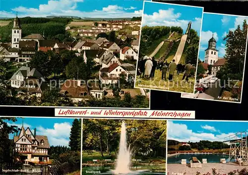 AK / Ansichtskarte Meinerzhagen Kirche Melhardusschanzen Jagdschloss Baddinghagen Meinerzhagen