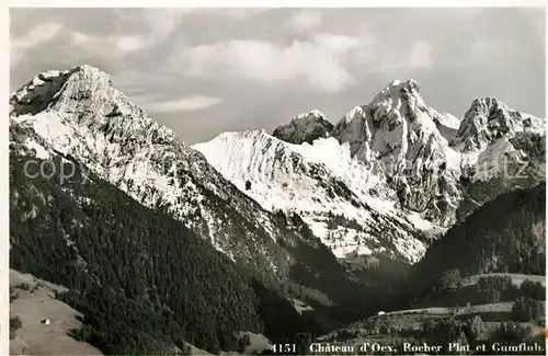 AK / Ansichtskarte Chateau d_Oex Rocher Plat Cumfluh Chateau d Oex