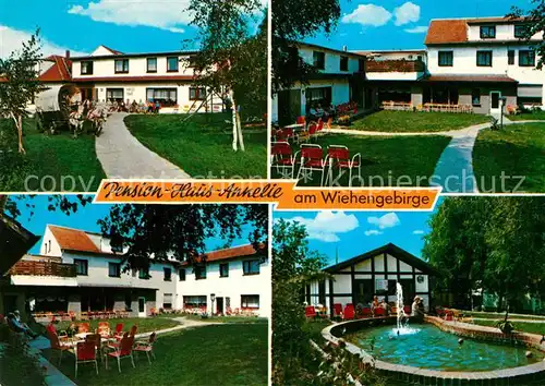 AK / Ansichtskarte Bad_Holzhausen_Luebbecke Pension Haus Annelie Garten Teich Bad_Holzhausen_Luebbecke