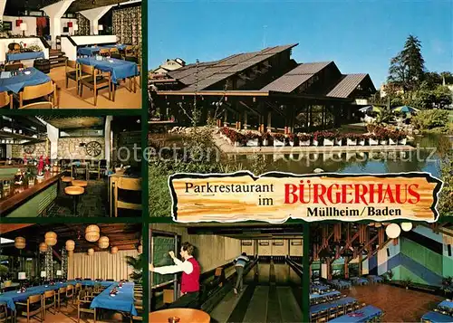 AK / Ansichtskarte Muellheim_Baden Parkrestaurant Buergerhaus Kegelbahn Muellheim_Baden