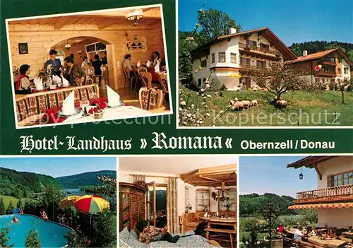 AK / Ansichtskarte Obernzell Hotel Landhaus Romana Swimming Pool Obernzell