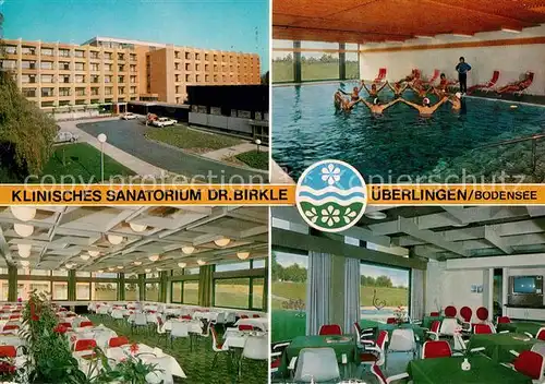 AK / Ansichtskarte ueberlingen_Bodensee Klinisches Sanatorium Dr Birkle Restaurant Cafe Hallenbad ueberlingen Bodensee