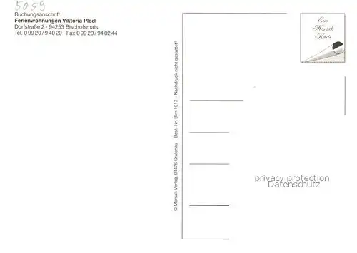 AK / Ansichtskarte Bischofsmais Ferienwohnungen Henkl Schmidbauer Stadtpanorama Bischofsmais