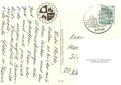 AK / Ansichtskarte Nittenau mit Fluss Regen Fliegeraufnahme Kirche Freibad Nittenau