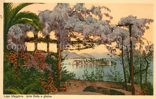 AK / Ansichtskarte Isola_Bella_Lago_Maggiore e glicine Isola_Bella_Lago_Maggiore