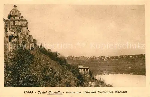 AK / Ansichtskarte Castel_Gandolfo Panorama visto dal Ristorante Marroni Castel_Gandolfo