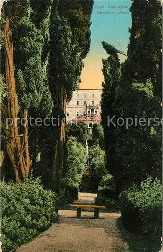 AK / Ansichtskarte Tivoli Villa dEste Palazzo e cipressi Tivoli