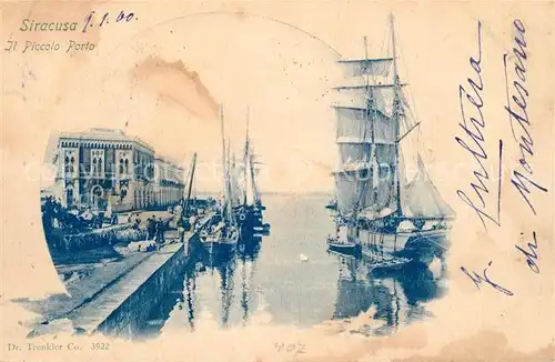 AK / Ansichtskarte Siracusa Il Piccolo Porto Siracusa