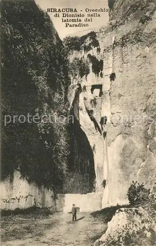AK / Ansichtskarte Siracusa Orecchio di Dionisio nella latomia del Paradiso Siracusa