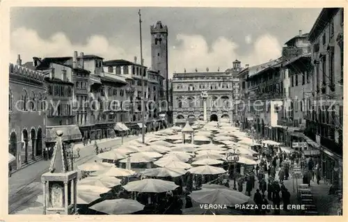 AK / Ansichtskarte Verona_Veneto Piazza delle Erbe Verona Veneto