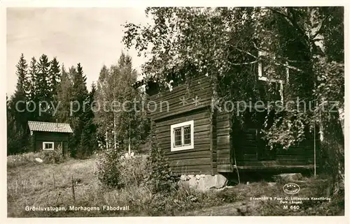 AK / Ansichtskarte Groentuvstugan Morhagens Faebodvall 