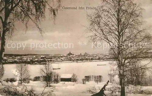AK / Ansichtskarte oestersund fran Froesoen Winterpanorama oestersund