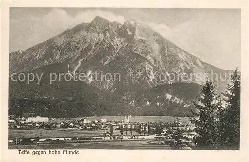 AK / Ansichtskarte Telfs_Tirol Panorama Blick gegen Hohe Munde Mieminger Kette Telfs Tirol