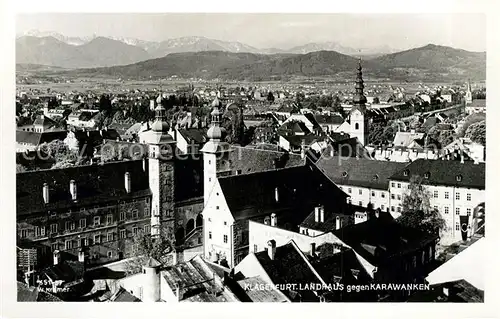 AK / Ansichtskarte Klagenfurt_Woerthersee Landhaus gegen Karawanken Klagenfurt_Woerthersee