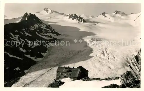 AK / Ansichtskarte Ramolhaus Berghaus mit grossem Gurgler Gletscher oetztaler Alpen Ramolhaus