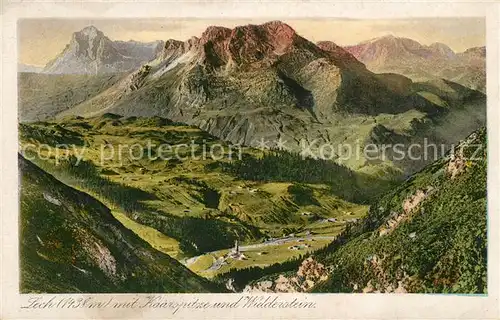 AK / Ansichtskarte Lech_Vorarlberg mit Kaarspitze und Widderstein Alpenpanorama Lech Vorarlberg