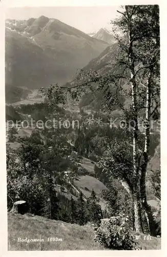 AK / Ansichtskarte Badgastein Panorama mit Rathausberg Alpen Badgastein