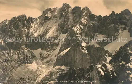 AK / Ansichtskarte Ellmau_Tirol Ackerlspitze Griesener Kar Gebirgspanorama Kaisergebirge Ellmau Tirol