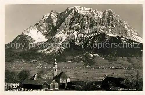 AK / Ansichtskarte Lermoos_Tirol Blick auf Zugspitze Wettersteingebirge Serie Deutsche Heimatbilder Huber Karte Nr 5568 Lermoos Tirol