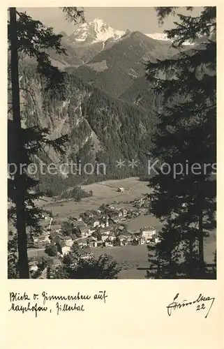 AK / Ansichtskarte Mayrhofen_Zillertal Panorama Blick vom Zimmereben Alpen Mayrhofen_Zillertal