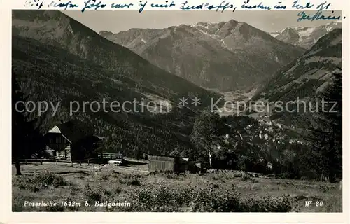 AK / Ansichtskarte Badgastein Blick von der Poserhoehe Alpenpanorama Badgastein