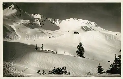 AK / Ansichtskarte Schwarzwasserhuette am Steinmandl Allaeuger Alpen Schwarzwasserhuette