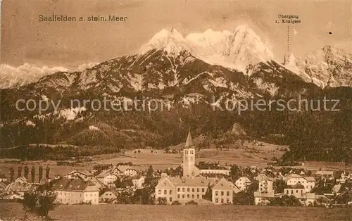 AK / Ansichtskarte Saalfelden_Steinernes_Meer Gesamtansicht mit Alpenpanorama Saalfelden_Steinernes
