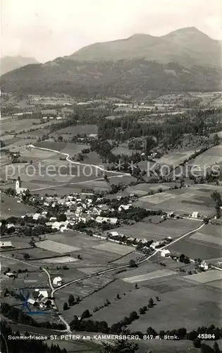 AK / Ansichtskarte Sankt_Peter_Kammersberg Sommerfrische Fliegeraufnahme Sankt_Peter_Kammersberg