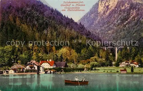 AK / Ansichtskarte Hallstatt_Salzkammergut Gasthof Pension Gosaumuehle Hallstaettersee Hallstatt_Salzkammergut