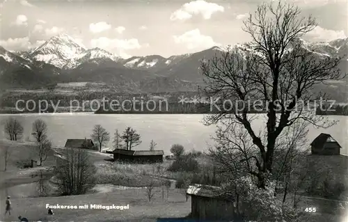 AK / Ansichtskarte Faakersee Panorama mit Mittagskogel Karawanken Faakersee