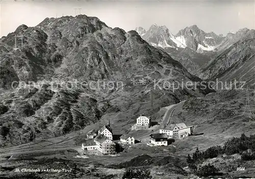 AK / Ansichtskarte St_Christoph_Arlberg Berghotels Wintersportplatz Alpenpanorama St_Christoph_Arlberg