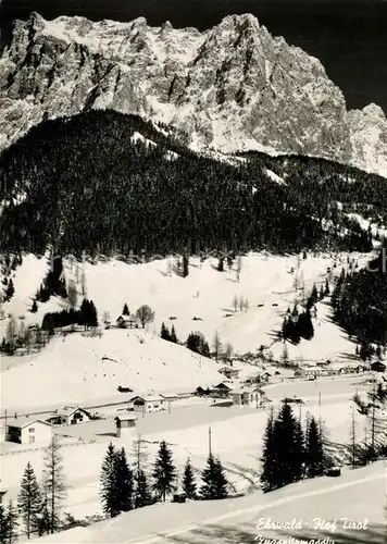 AK / Ansichtskarte Ehrwald_Tirol Hof Tirol Zugspitzmassiv im Winter Wettersteingebirge Ehrwald Tirol