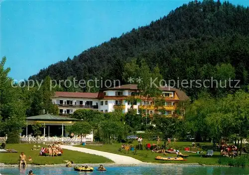 AK / Ansichtskarte Unterburg_Klopeinersee Hotel Krainz Restaurant St Georg Strandbad Unterburg Klopeinersee