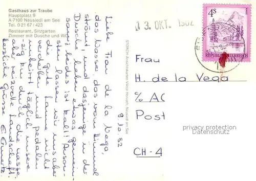 AK / Ansichtskarte Neusiedl_See Gasthaus zur Traube Neusiedl See