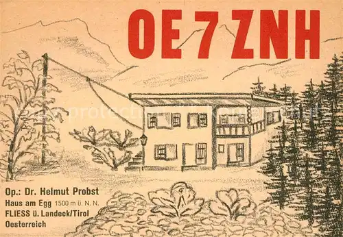 AK / Ansichtskarte Fliess Haus am Egg Zeichnung Kuenstlerkarte Fliess