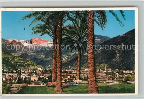 AK / Ansichtskarte Gries_Bozen Park Palmen Stadtpanorama Dolomiten Gries Bozen