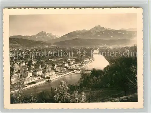 AK / Ansichtskarte Innsbruck Panorama Blick gegen Serles und Nockspitze Innsbruck
