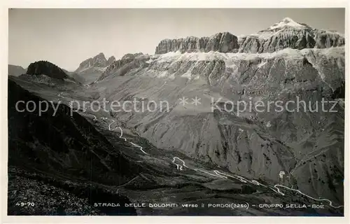 AK / Ansichtskarte Pordoi Strada delle Dolomiti Gruppa Sella Boe Pordoi