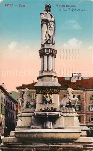 AK / Ansichtskarte Bozen_Suedtirol Walther Denkmal Bozen Suedtirol