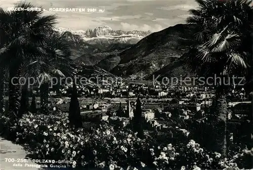 AK / Ansichtskarte Bolzano Gries Rosengarten Bolzano Gries