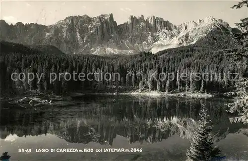 AK / Ansichtskarte Carezza Latemar Panorama Carezza