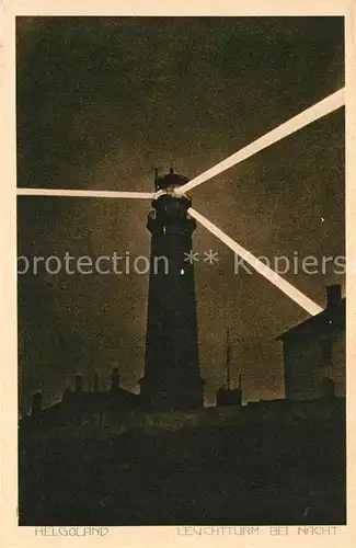 AK / Ansichtskarte Helgoland Leuchtturm bei Nacht Helgoland