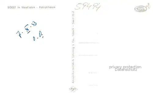 AK / Ansichtskarte Soest_Arnsberg Patroklidom Inneres Soest_Arnsberg