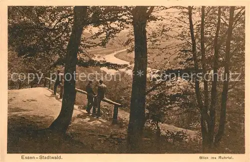 AK / Ansichtskarte Essen_Ruhr Stadtwald Blick ins Ruhrtal Essen_Ruhr