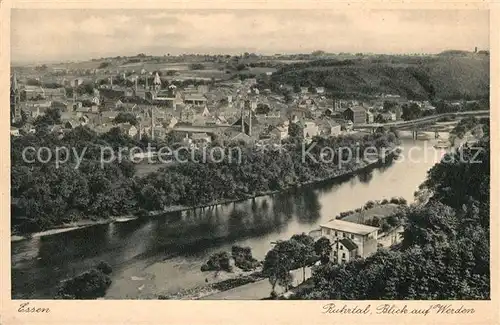 AK / Ansichtskarte Essen_Ruhr Ruhrtal mit Blick auf Werden Essen_Ruhr