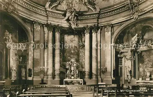 AK / Ansichtskarte Muenster_Westfalen Clemenskirche Inneres Muenster_Westfalen