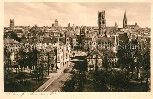 AK / Ansichtskarte Muenster_Westfalen Stadtblick mit Kirchen Muenster_Westfalen
